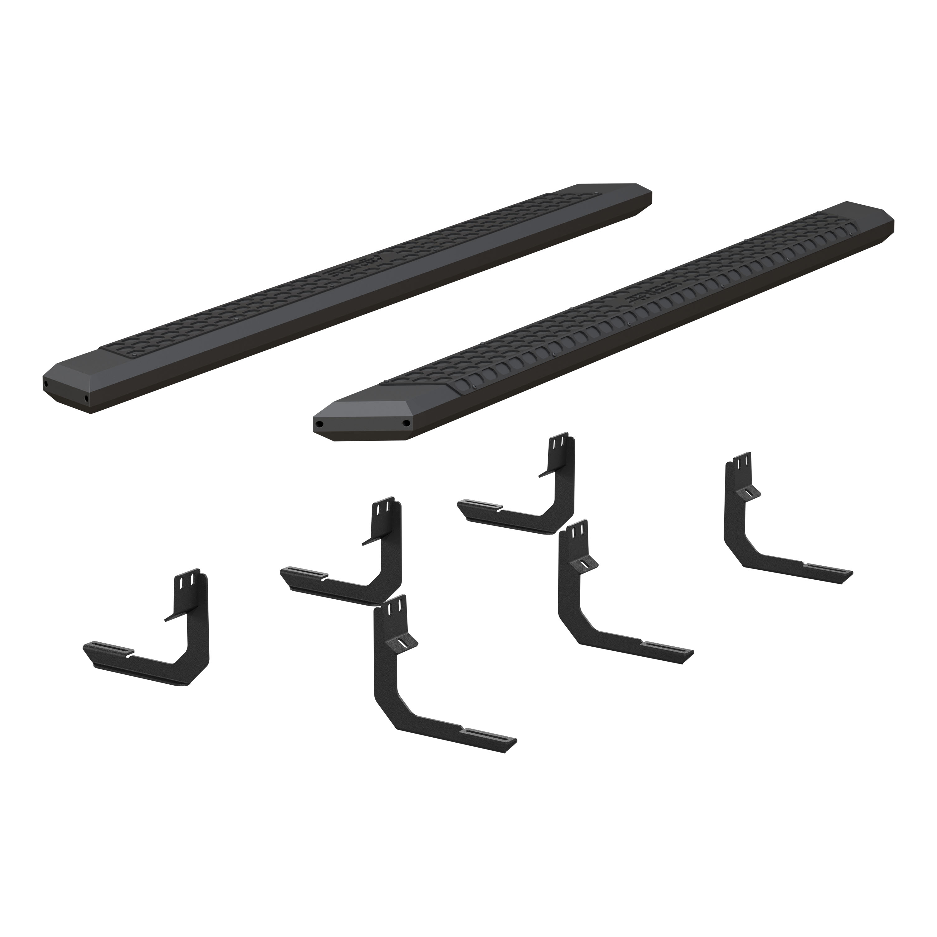 ARIES 2556042 - AdvantEDGE 5-1/2" x 85" Black Aluminum Side Bars, Select Nissan Titan, XD