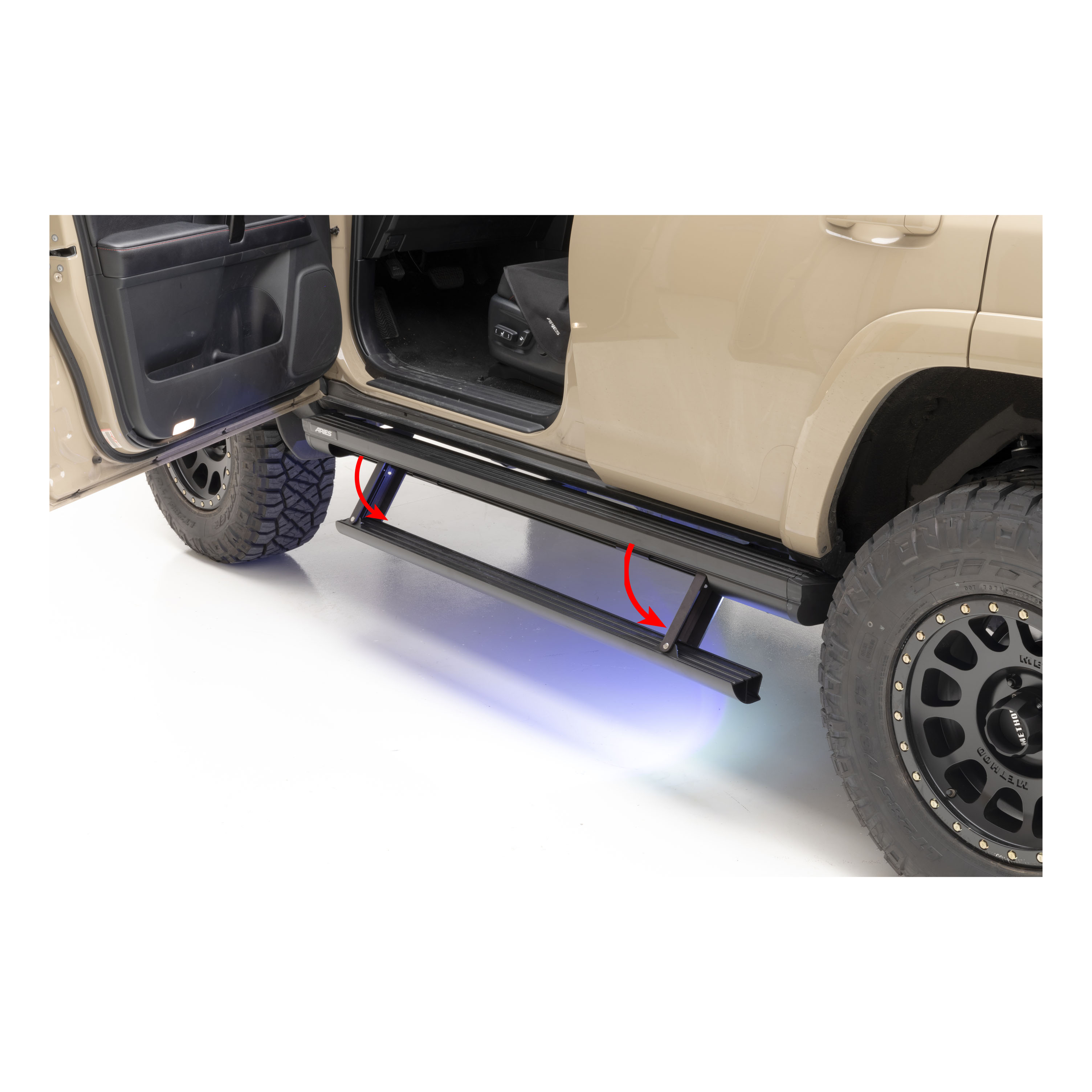 ARIES 3047954 - ActionTrac 69.6" Powered Running Boards, Select Toyota 4Runner