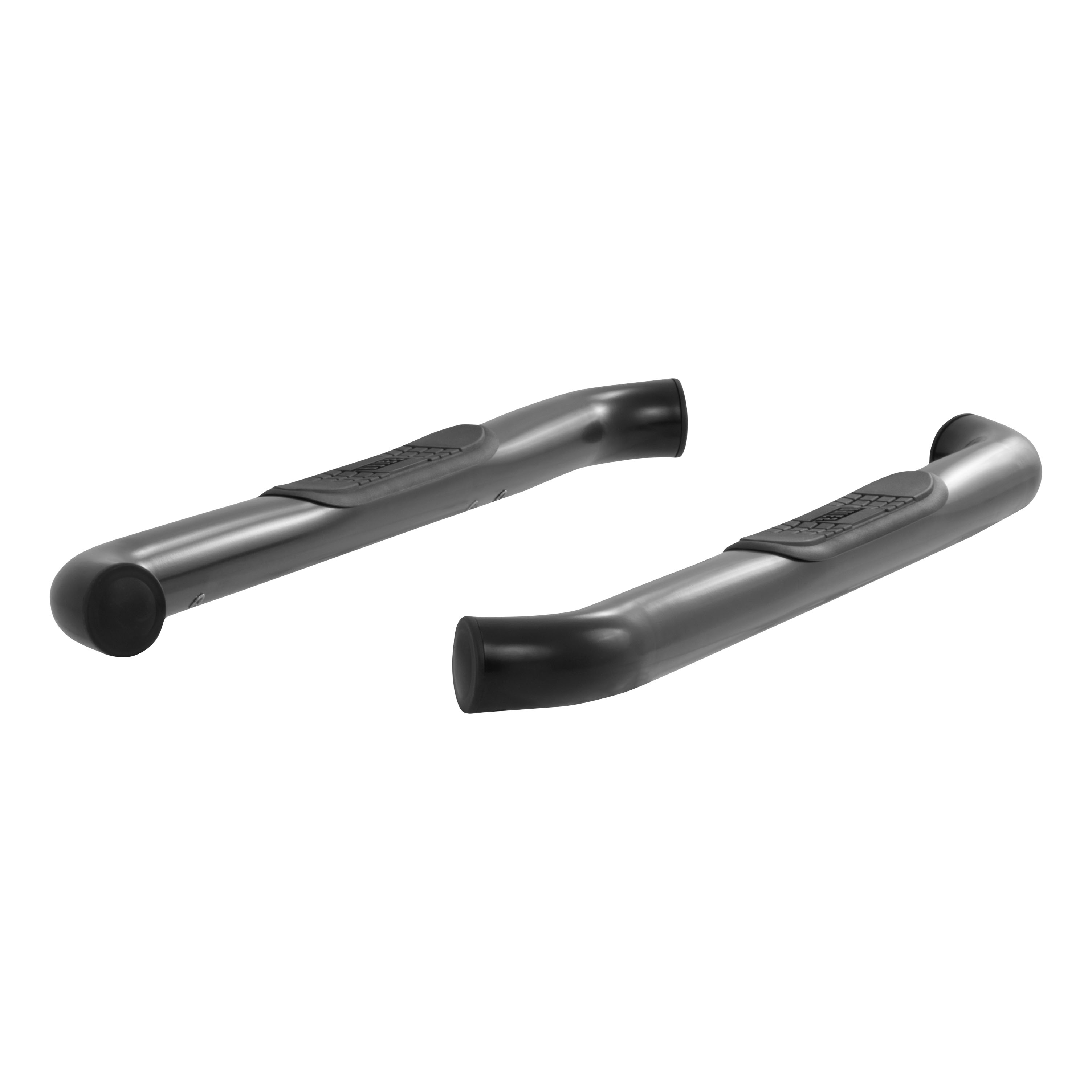 ARIES 35800 - 3" Round Black Steel Side Bars, Select Jeep Wrangler JK