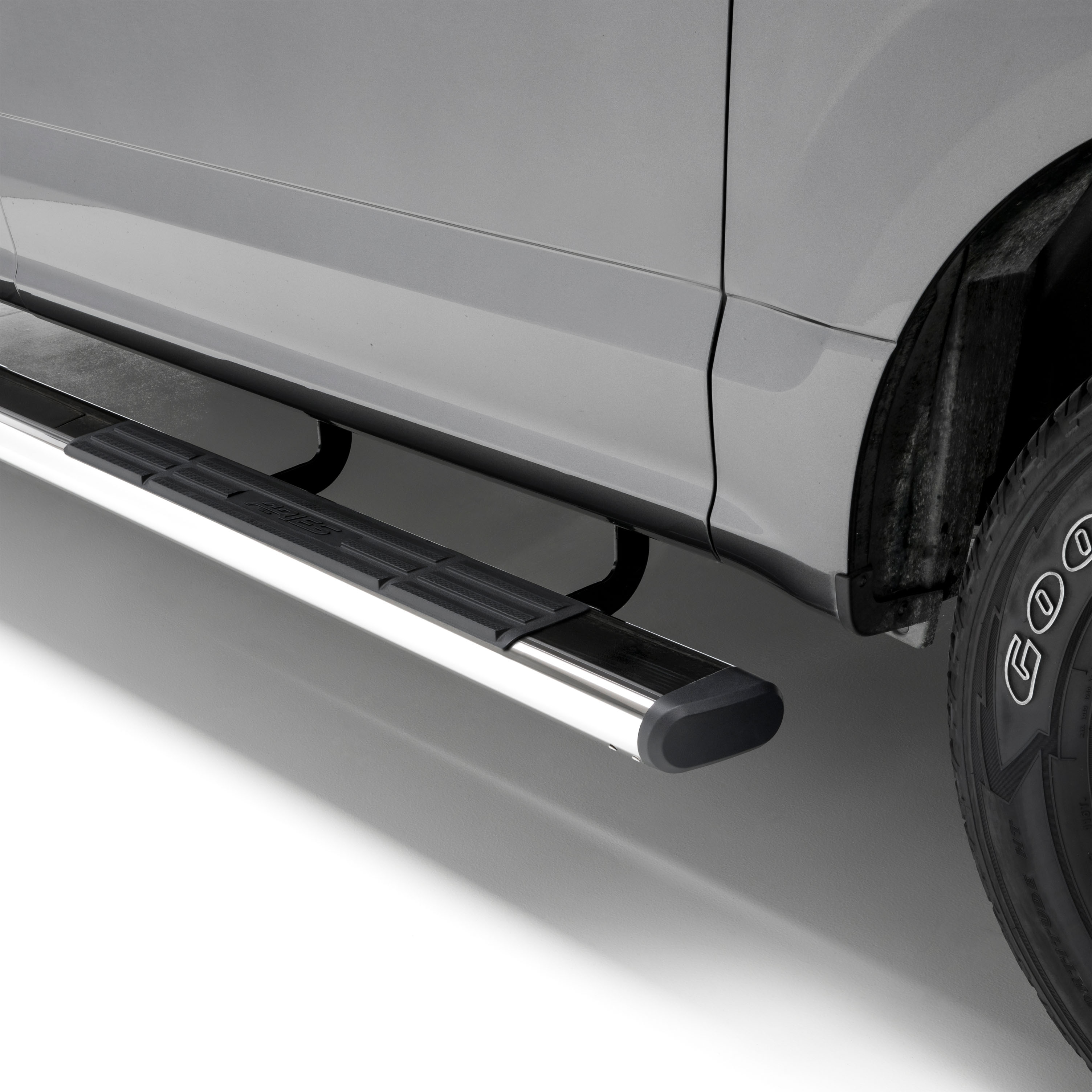ARIES 4444044 - 6" x 85" Polished Stainless Oval Side Bars, Select Dodge, Ram 1500, 2500, 3500