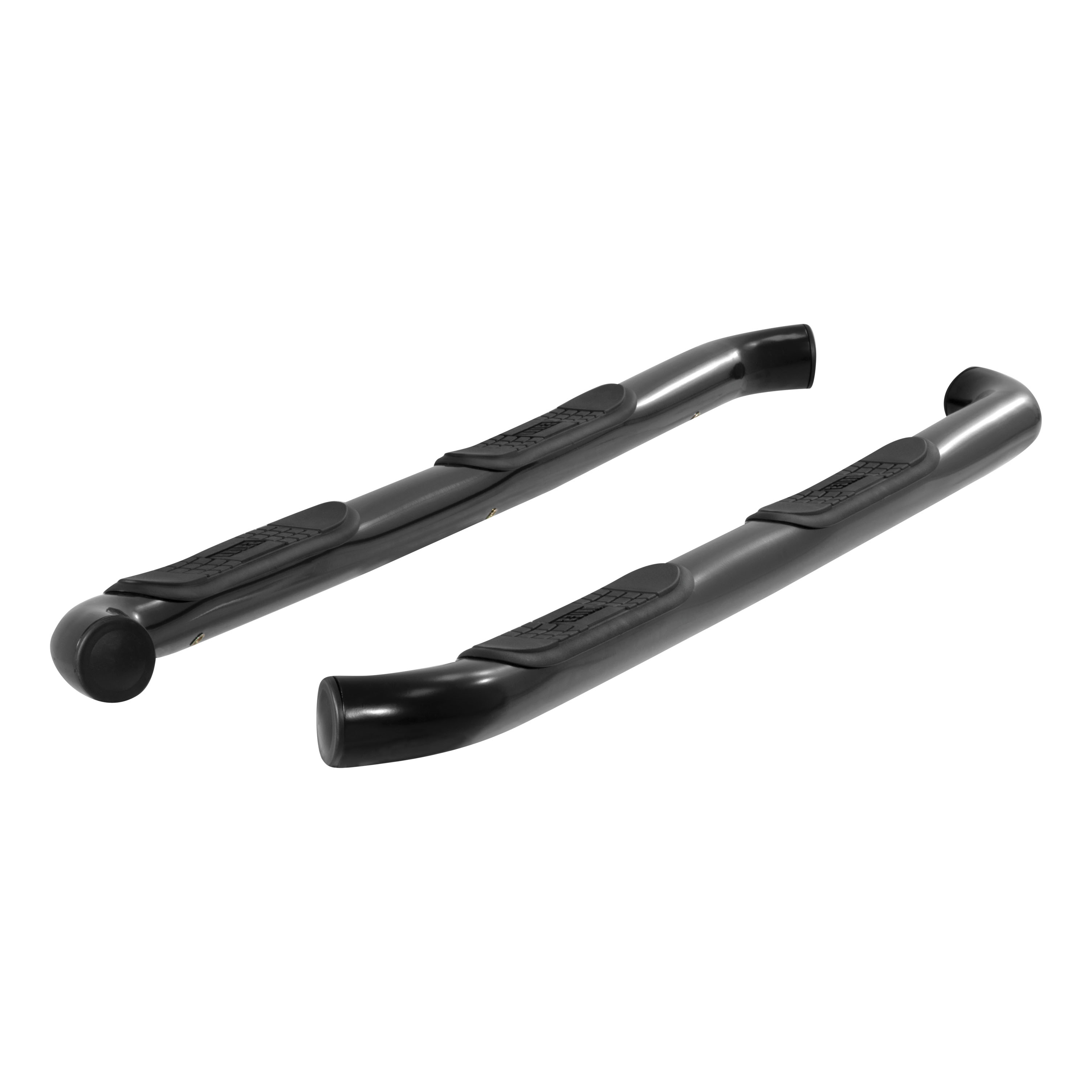 ARIES 35700 - 3" Round Black Steel Side Bars, Select Jeep Wrangler JK Unlimited