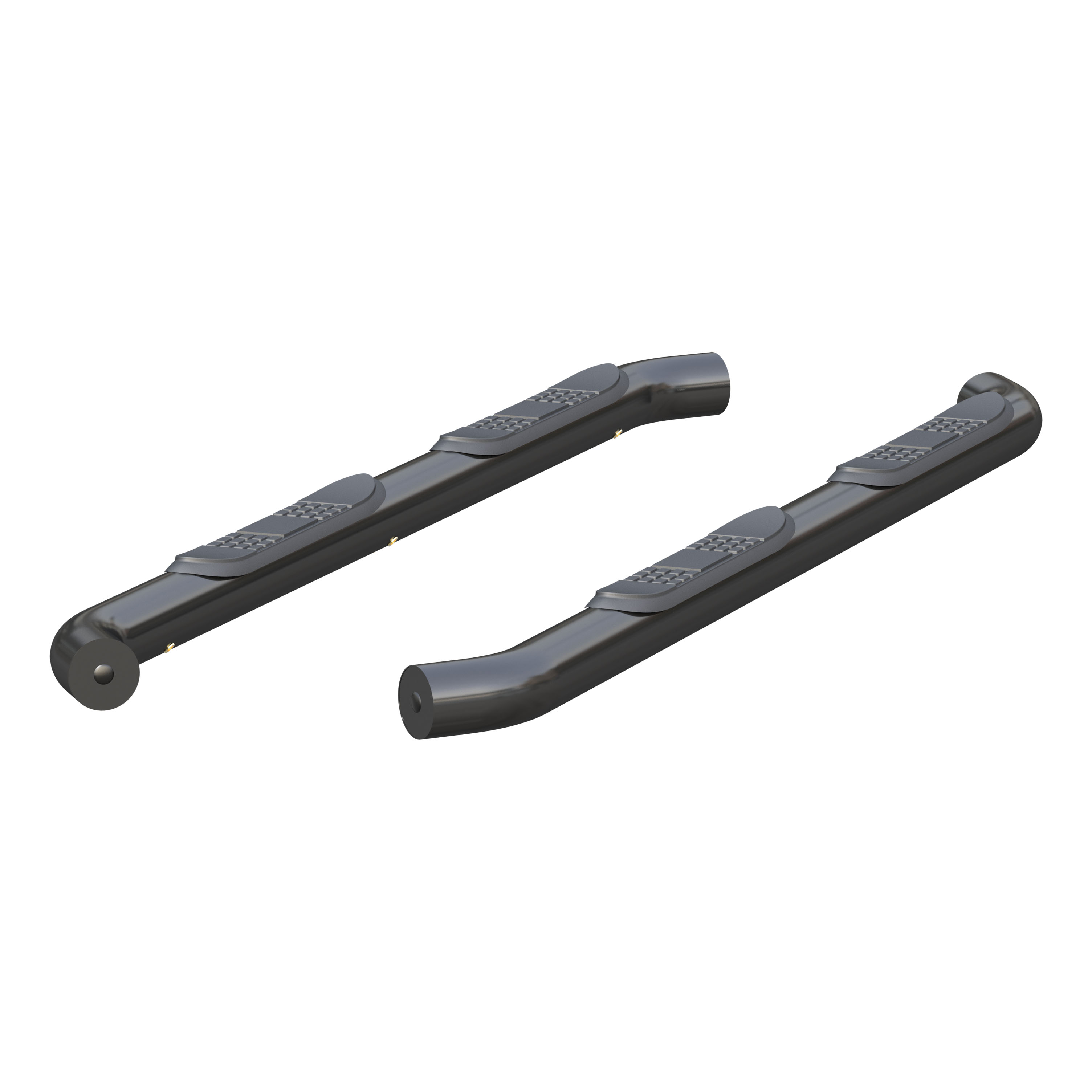 ARIES 35701 - 3" Round Black Steel Side Bars, Select Jeep Wrangler JL Unlimited