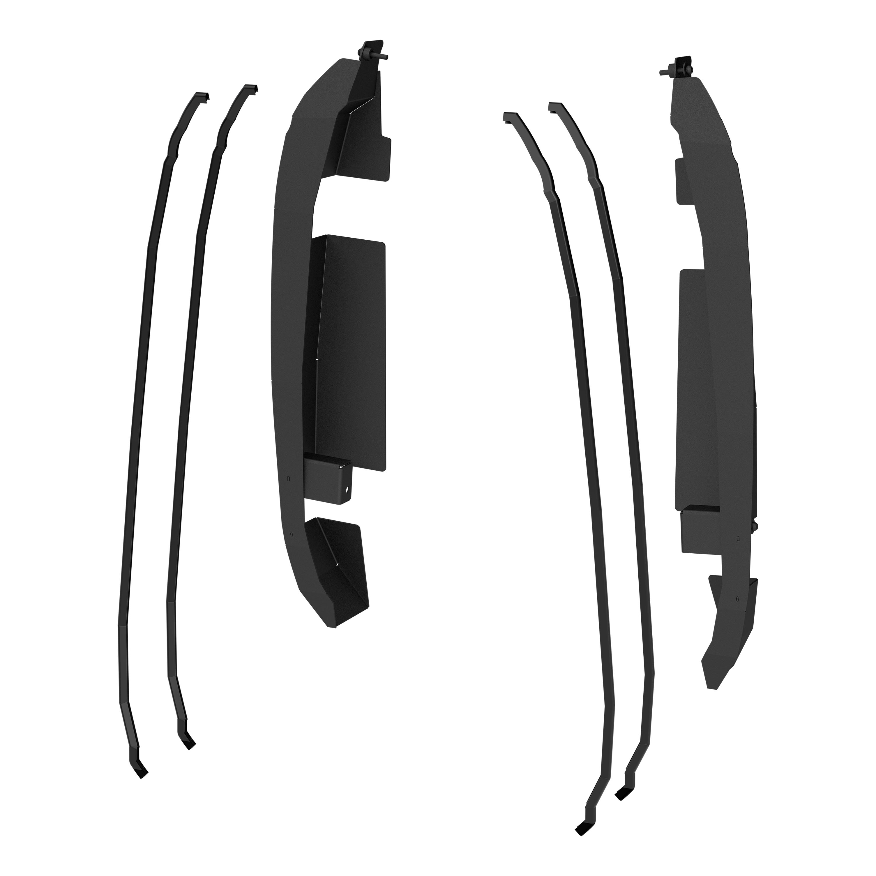 ARIES 3500250 - Door Hinge Covers for  Tube Doors - Ford Bronco 2-door & 4-door