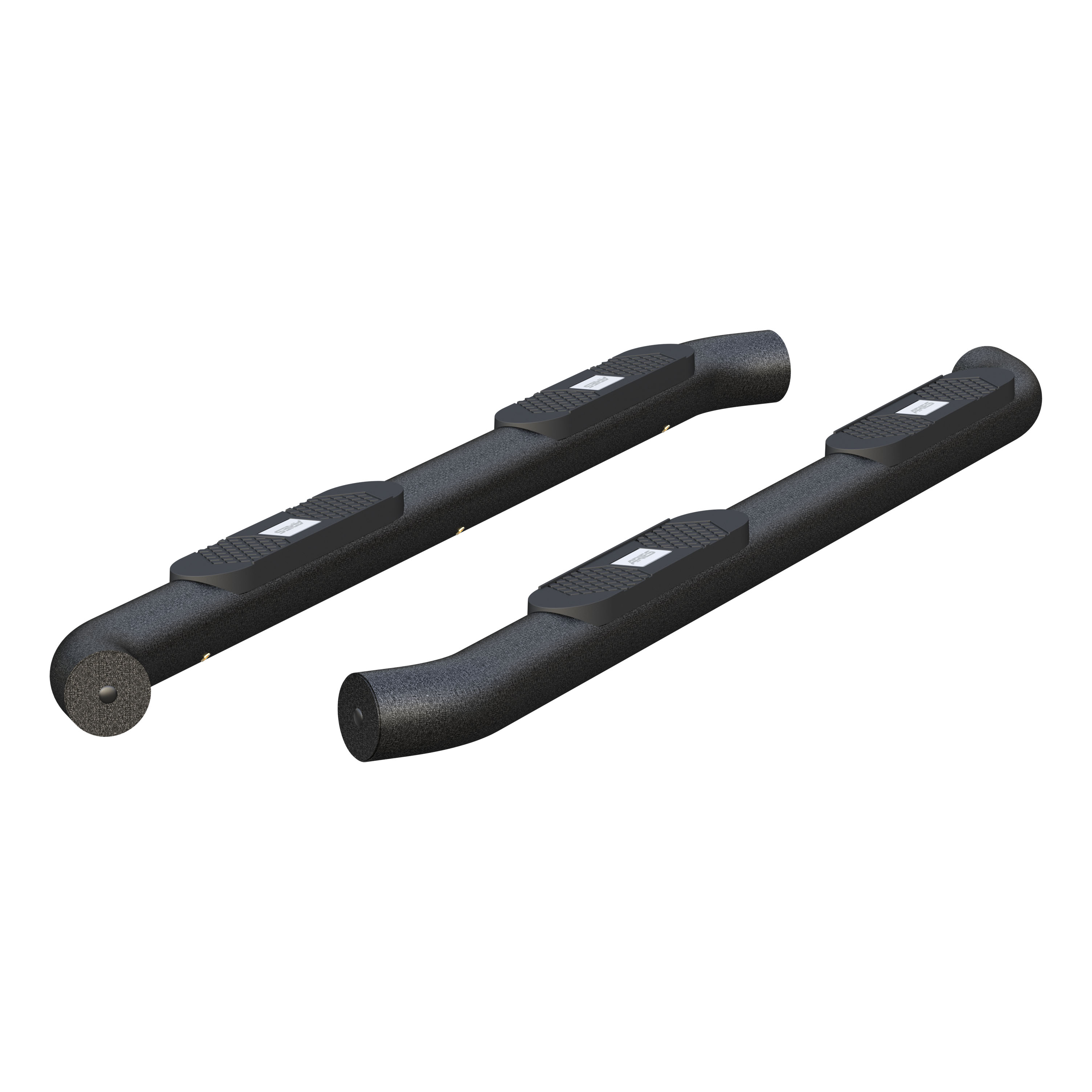 ARIES AL235045 - Big Step 4" Black Aluminum Round Side Bars, Select Ram 1500 ARIES AL235045 - Big Step 4" Black Aluminum Round Side Bars, Select Ram 1500