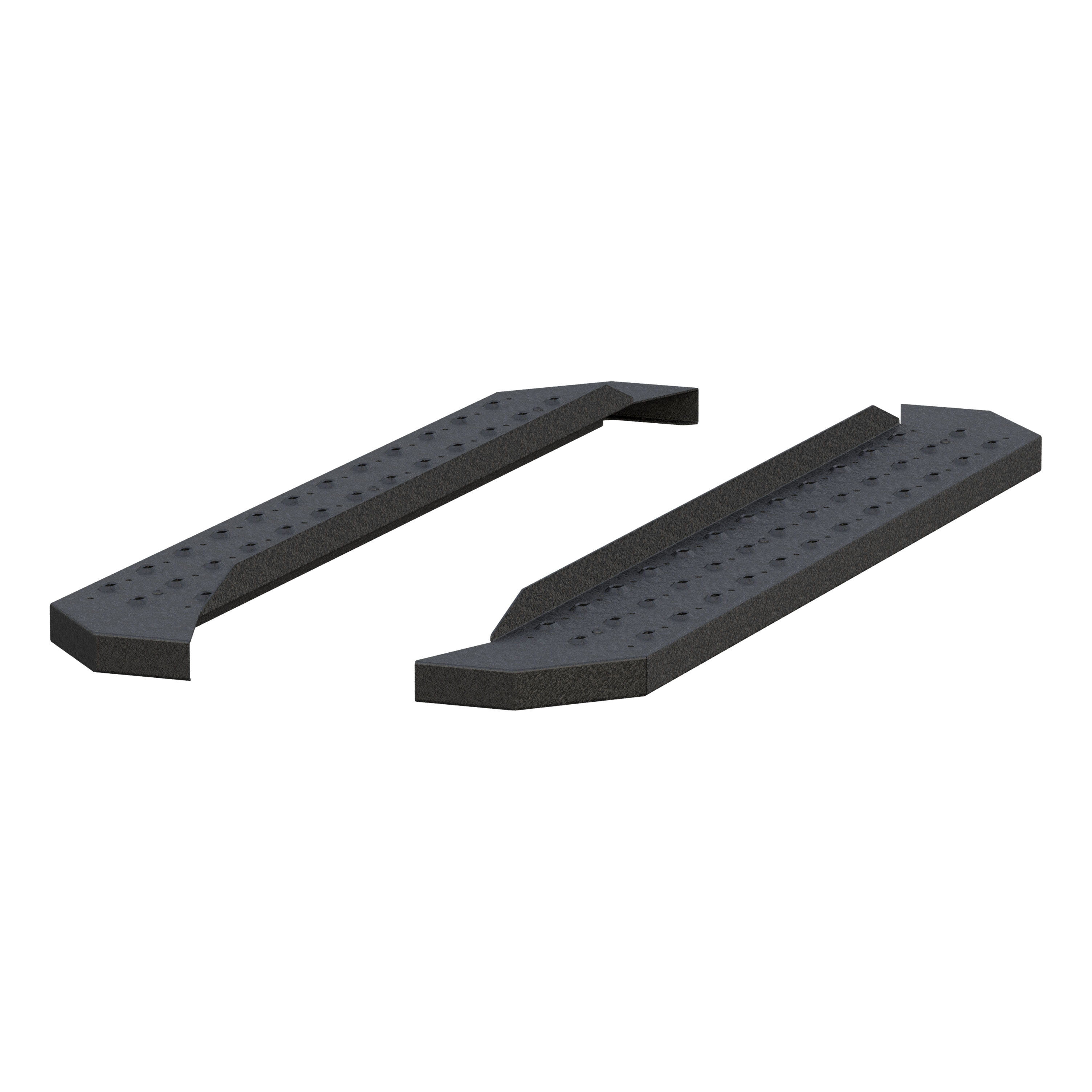 ARIES C2853 - RidgeStep 6-1/2" x 53" Black Steel Running Boards (No Brackets)
