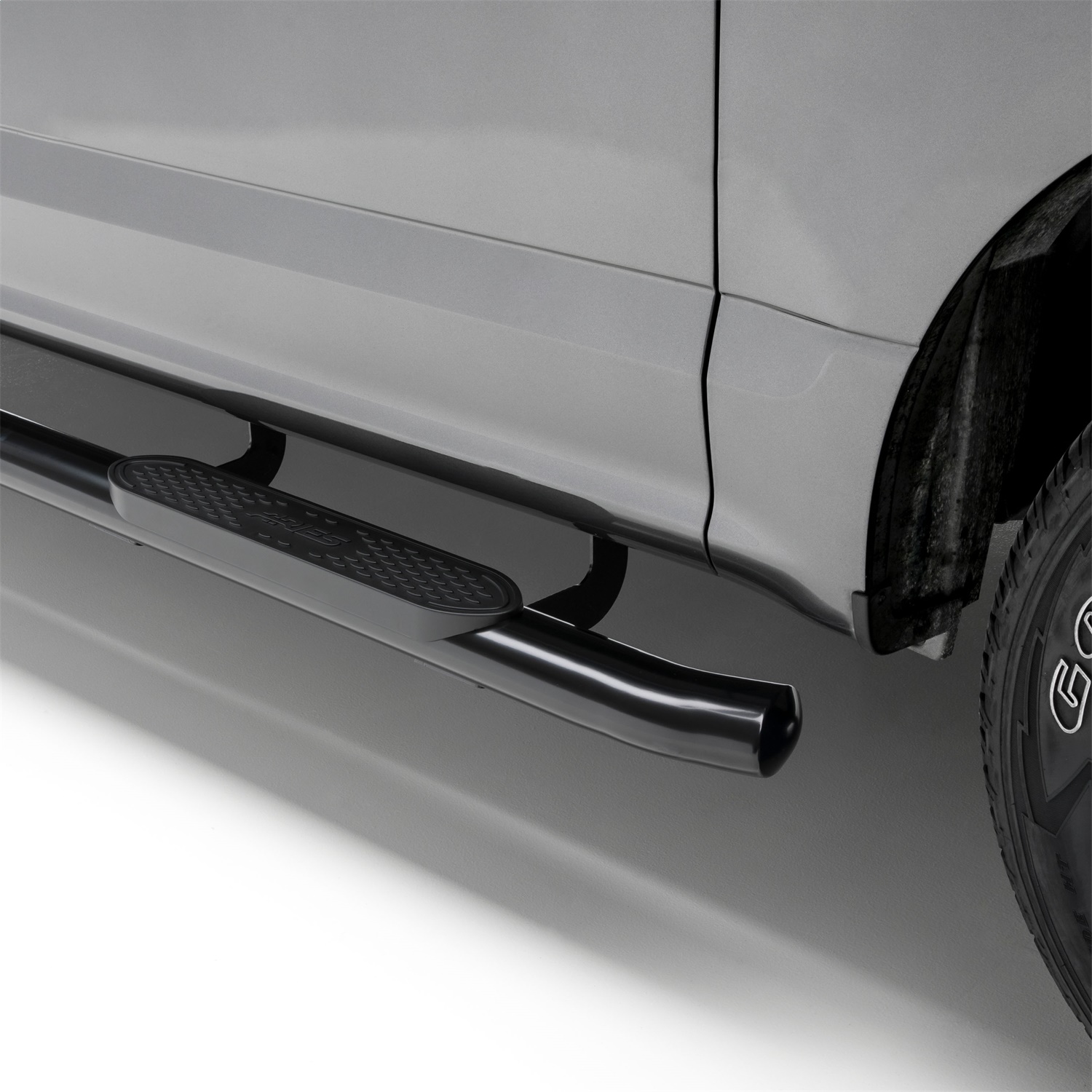 ARIES S223005 - 4in. Black Steel Oval Side Bars; Select Ford F-250; F-350 Super Duty ARIES S223005 - 4in. Black Steel Oval Side Bars; Select Ford F-250; F-350 Super Duty