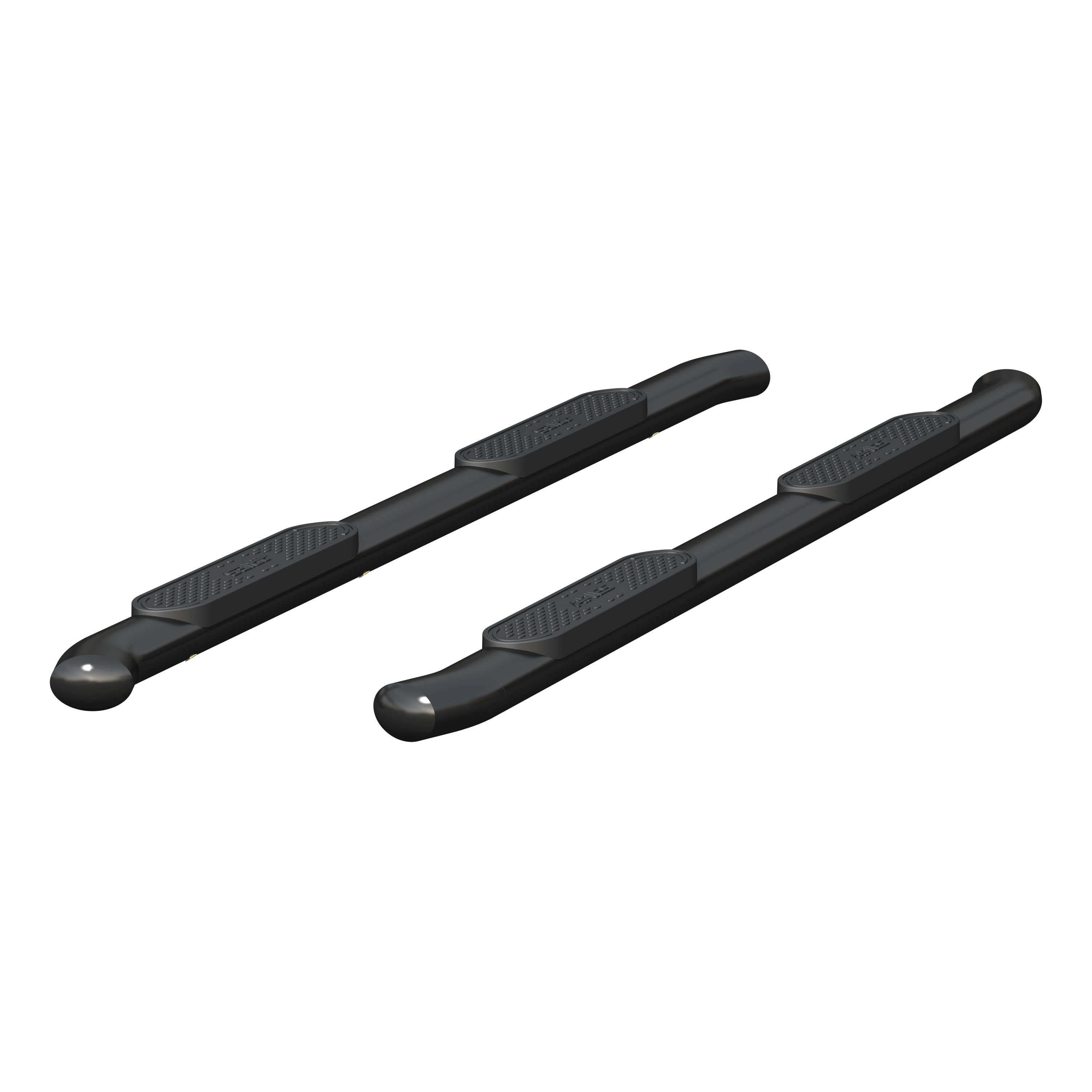 ARIES S229042 - 4" Black Steel Oval Side Bars, Select Nissan Titan, XD ARIES S229042 - 4" Black Steel Oval Side Bars, Select Nissan Titan, XD