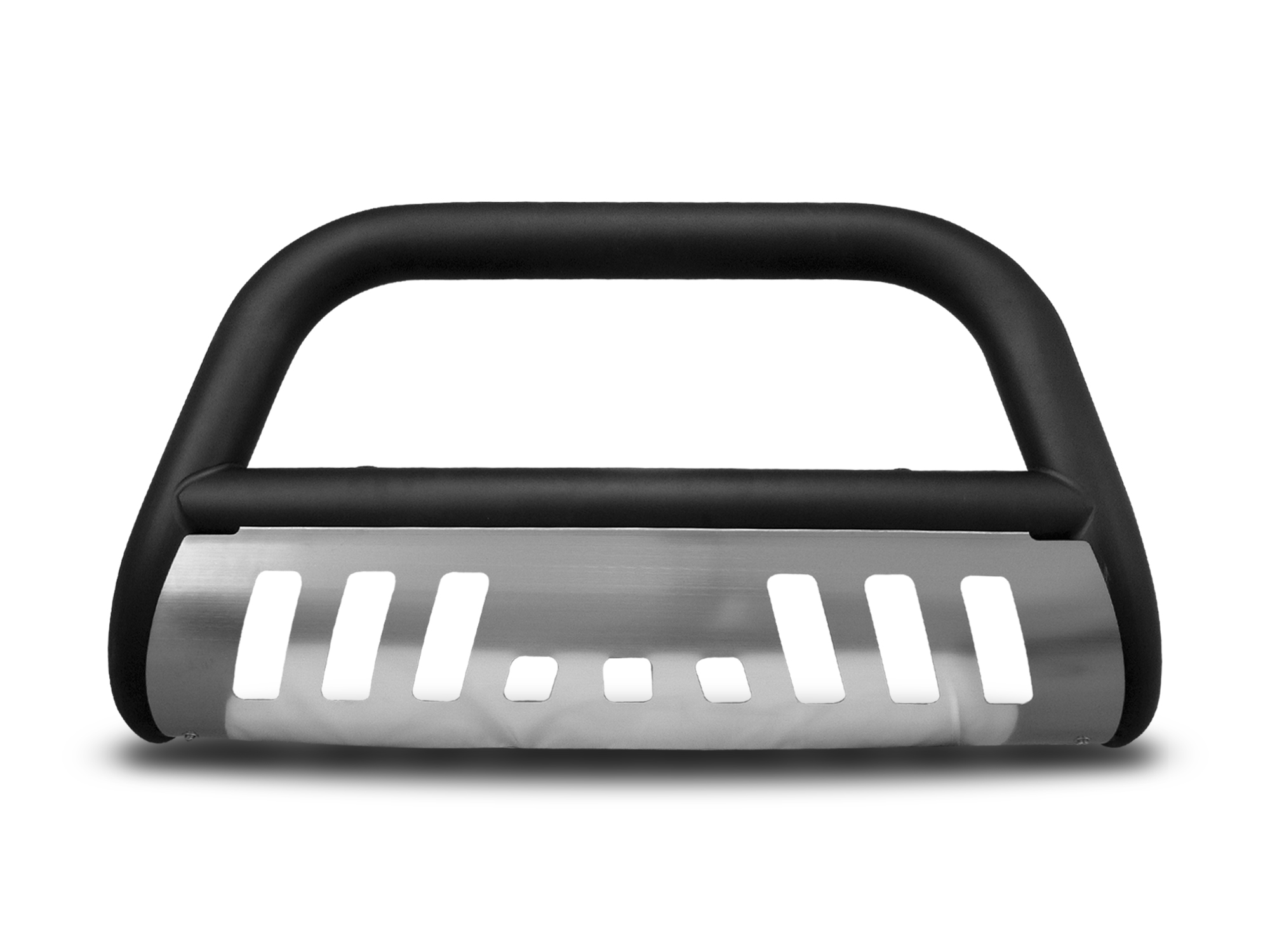 Armordillo USA 8705230 - 2019-2022 Chevy Silverado 1500 Classic Bull Bar - Matte Black W/Aluminum Skid Plate
