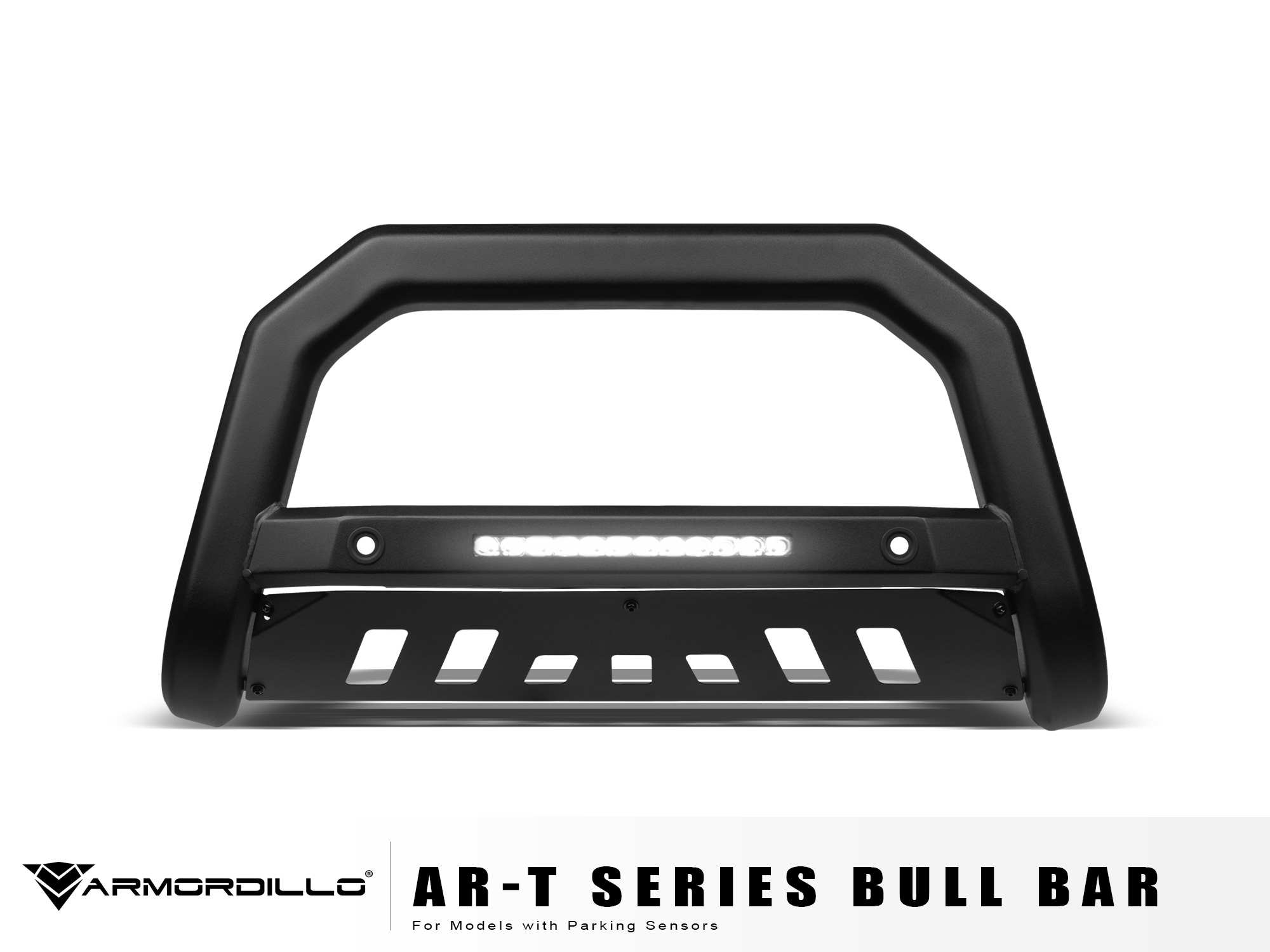 Armordillo USA 8722107 - 2022-2023 Nissan Frontier AR-T Bull Bar w/Parking Sensor - Matte Black