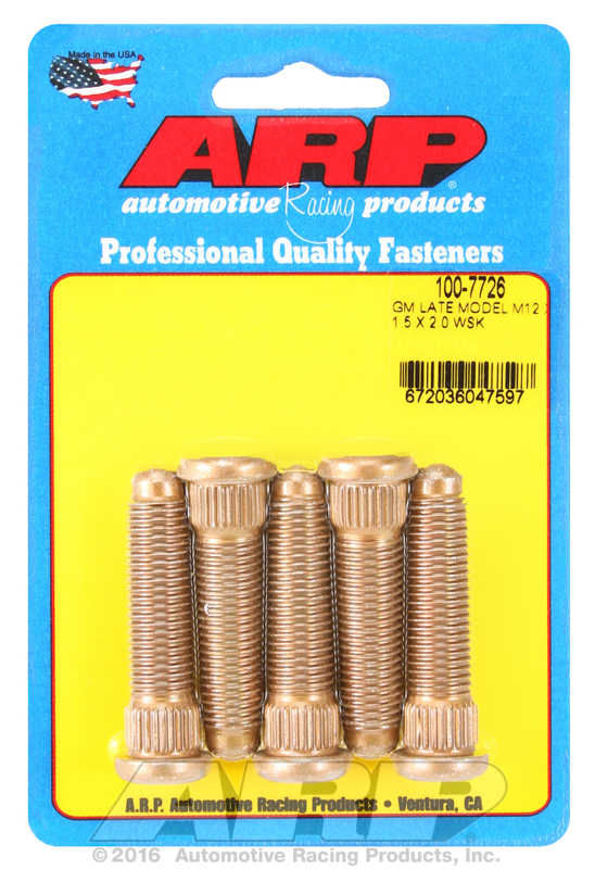 ARP 100-7726 - GM Late Model M12 X 1.5 X 2.0 Wheel Stud Kit