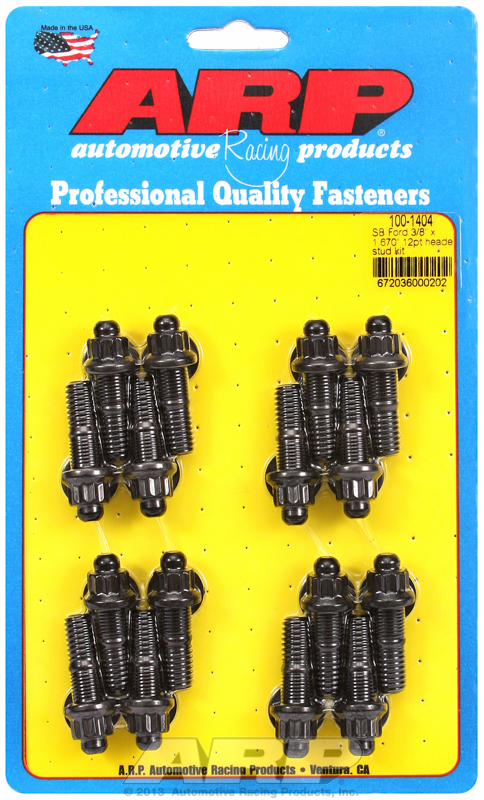 ARP 100-1404 - SB Ford 3/8 x 1.670in 12pt Header Stud Kit ARP 100-1404 - SB Ford 3/8 x 1.670in 12pt Header Stud Kit