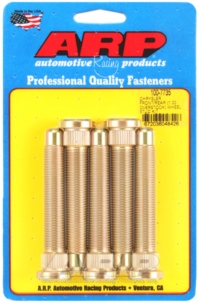 ARP 100-7735 - Chrysler Front / Rear M14 1.000 Over Stock Wheel Stud Kit