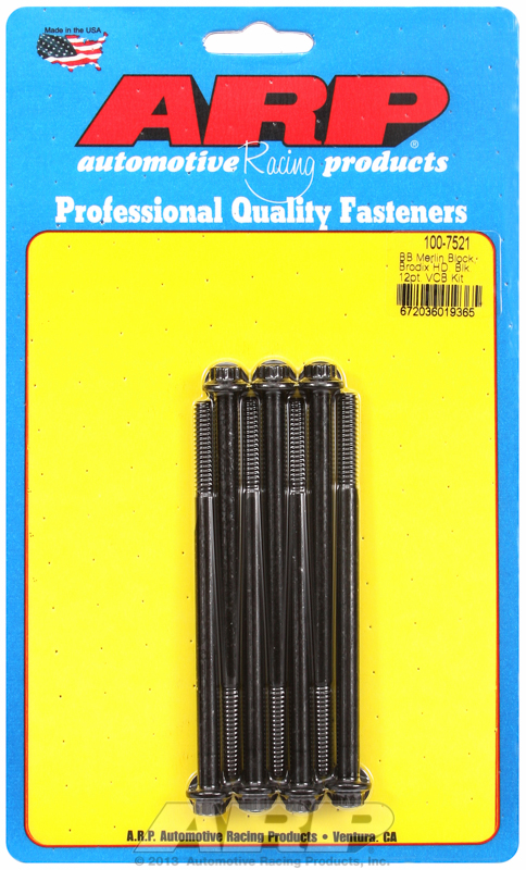 ARP 100-7521 - Merlin block, Brodix head BB 12pt valve cover bolt kit