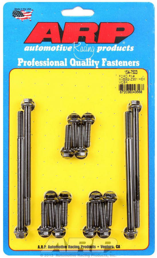 ARP 154-7503 - Small Block Ford Hex Valve Cover Bolt Kit ARP 154-7503 - Small Block Ford Hex Valve Cover Bolt Kit