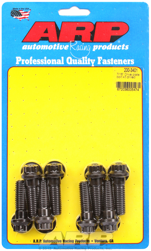 ARP 200-3401 - Wilwood drive plate bolt, 7/16, drilled 12 pt, 8pcs