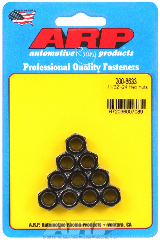 ARP 200-8633 - 11/32-24 Hex Nut Kit (Pack of 10) ARP 200-8633 - 11/32-24 Hex Nut Kit (Pack of 10)