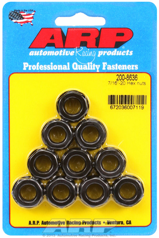 ARP 200-8636 - 7/16in-20in Hex Nut Kit 10 Pack