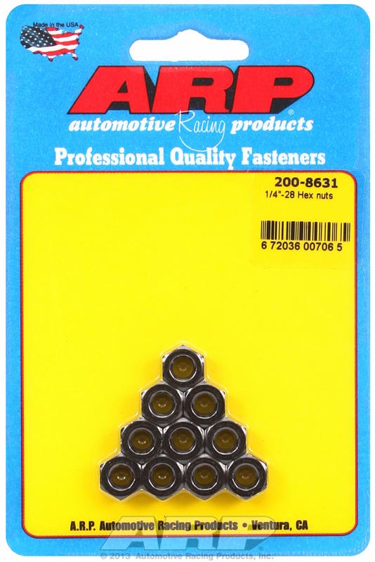 ARP 200-8631 - 1/4-28 Hex Nut Kit (Pack of 10)