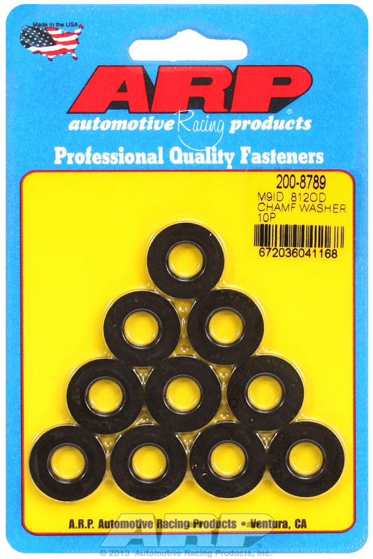 ARP 200-8789 - M9 ID .812 OD Chamfer Black Washers (10 pack)