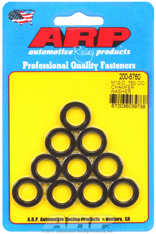 ARP 200-8760 - M12 ID 3/4in OD Black Chamfer Washers (10 pack)