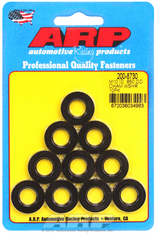 ARP 200-8730 - M10 ID 0.850 OD Chamfer Black Washers (10 pack) ARP 200-8730 - M10 ID 0.850 OD Chamfer Black Washers (10 pack)
