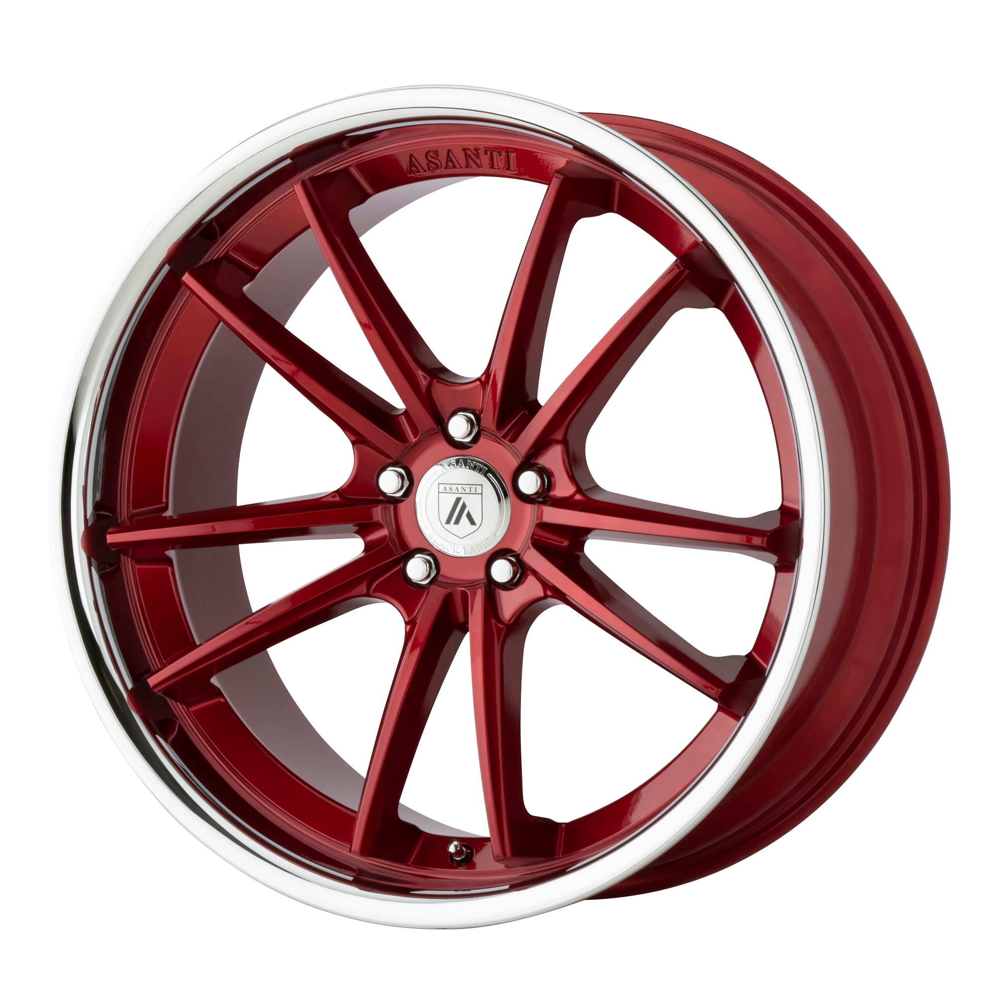 Asanti ABL23-20055638RD - Abl-23 Sigma 20X10.5 Candy Red With Chrome Lip