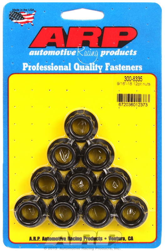 ARP 300-8335 - 9/16in -18 12pt Nut Kit (Pack of 10)