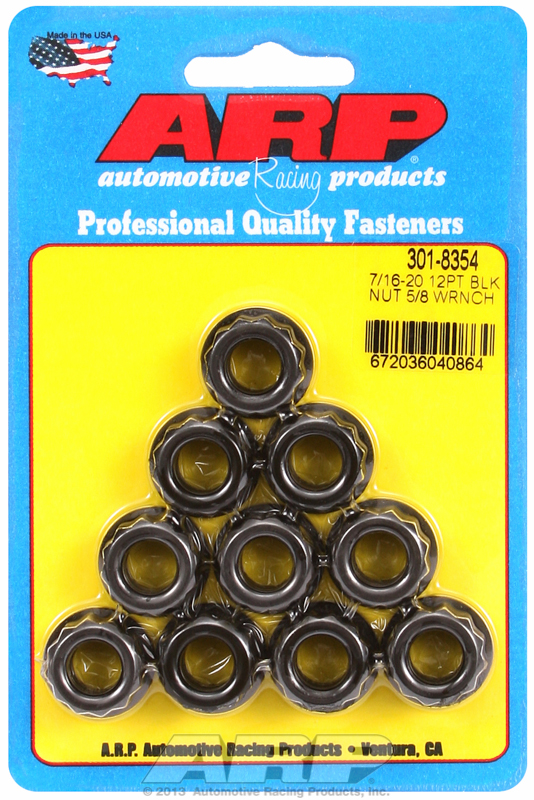 ARP 301-8354 - 7/16-20 5/8 Socket 12 pt Nut Kit