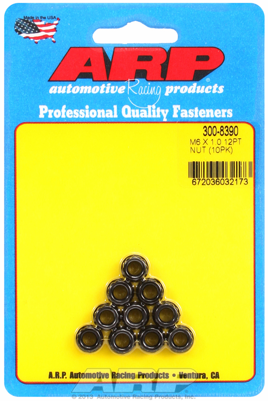 ARP 300-8390 - M6 x 1.00 12pt Nut Kit (10 pack)