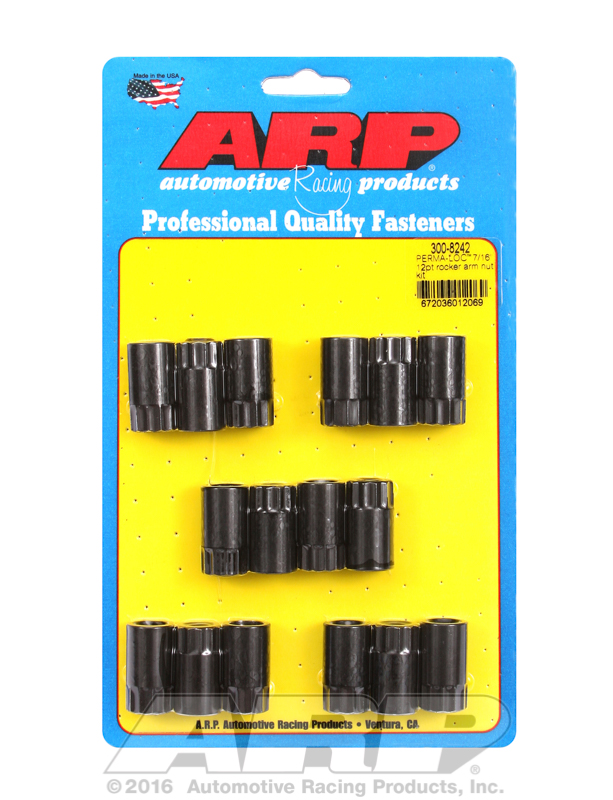 ARP 300-8242 - Adjustable 7/16 12pt Rocker Arm Nut Kit