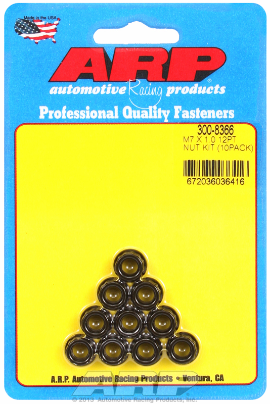 ARP 300-8366 - M7 x 1.00 12pt Nut Kit (10/pkg)
