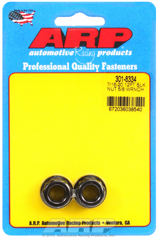 ARP 301-8334 - 7/16in-20 5/8 Socket 12pt Nut Kit ARP 301-8334 - 7/16in-20 5/8 Socket 12pt Nut Kit