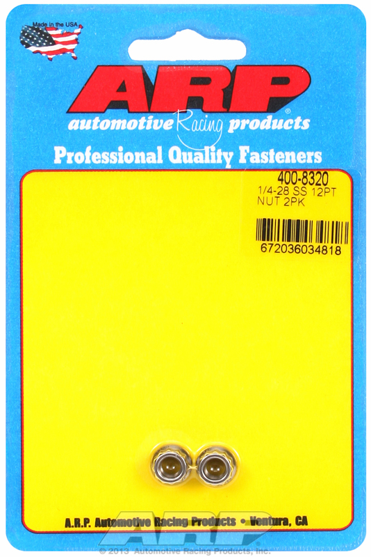 ARP 400-8320 - 1/4-28 SS 12pt Nut Kit ARP 400-8320 - 1/4-28 SS 12pt Nut Kit