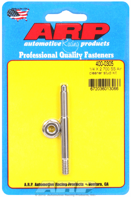 ARP 400-0305 - 1/4in x 2.700 SS Air Cleaner Stud Kit