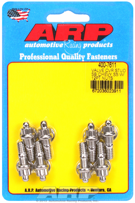 ARP 400-7611 - SB Chevy Stamped Steel Covers SS 12 pt Valve Cover Stud Kit ARP 400-7611 - SB Chevy Stamped Steel Covers SS 12 pt Valve Cover Stud Kit
