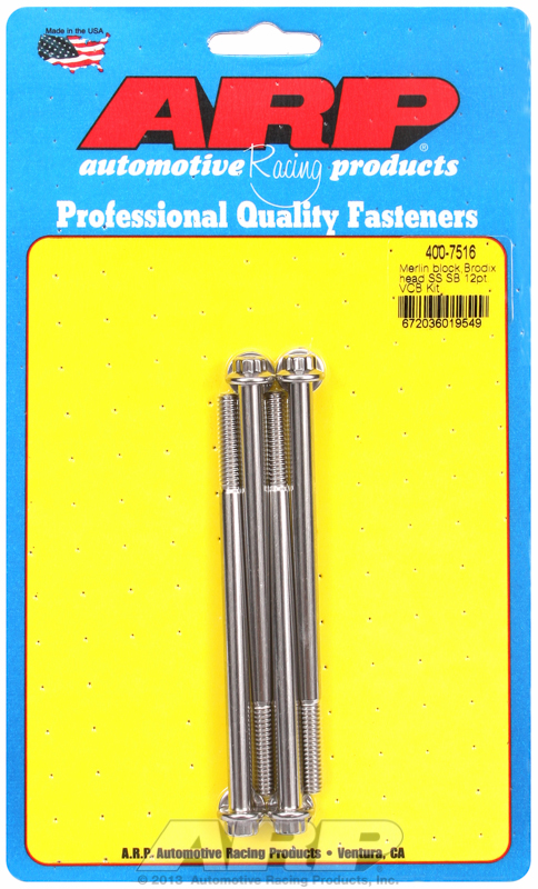 ARP 400-7516 - Merlin Block BRodix Head SB 12pt Valve Cover Bolt Kit