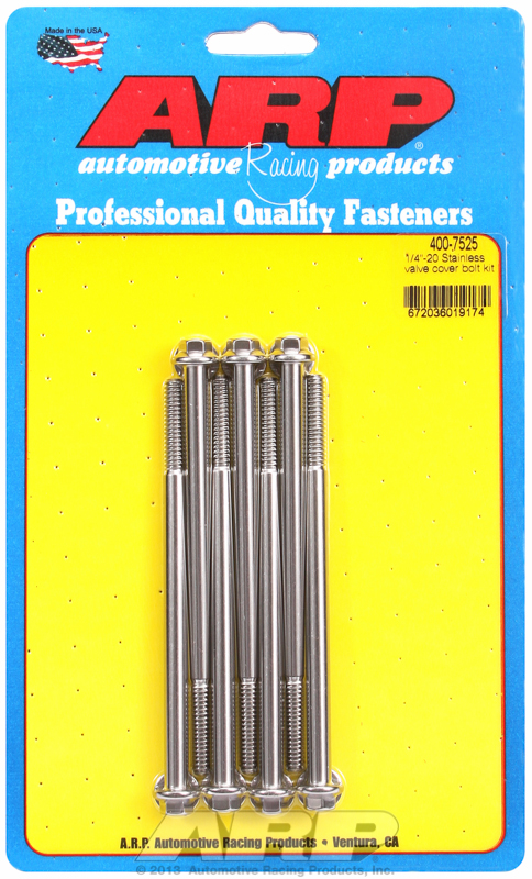 ARP 400-7525 - Merlin Block Brodix Head BB Hex Valve Cover Bolt Kit (Kit of 7) ARP 400-7525 - Merlin Block Brodix Head BB Hex Valve Cover Bolt Kit (Kit of 7)