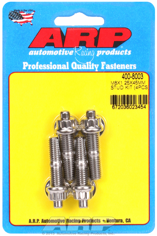 ARP 400-8003 - M8 x 1.25 x 45mm Broached 4 Piece Stud Kit