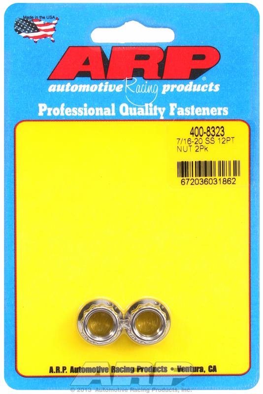 ARP 400-8323 - 7/16-20 Stainless Steel 12PT Nut Kit