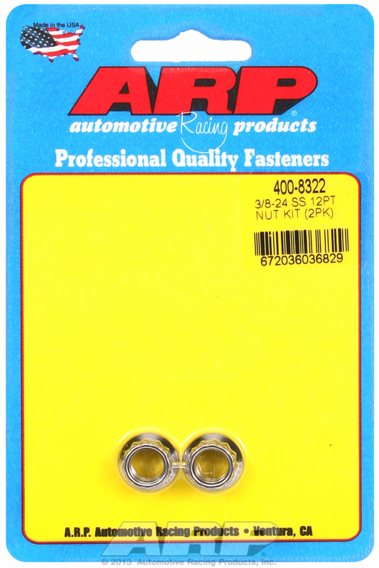 ARP 400-8322 - 3/8-24 SS 12pt nut kit