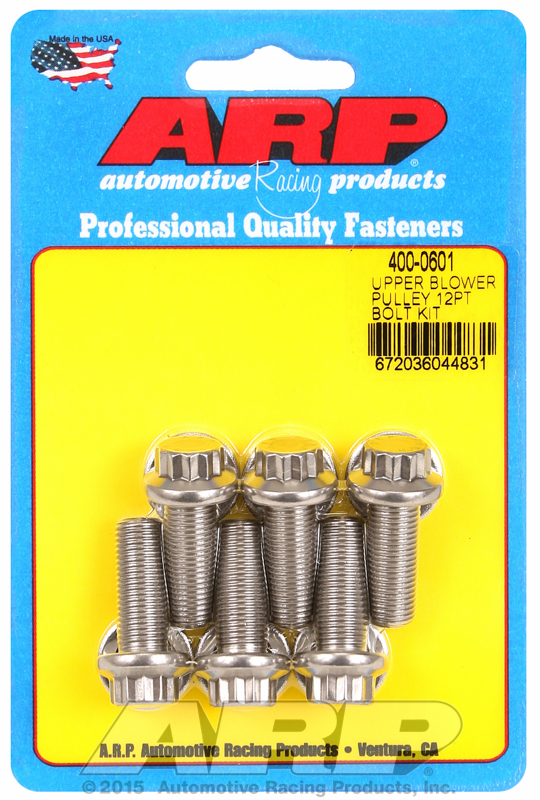 ARP 400-0601 - Upper blower pulley SS 12pt bolt kit ARP 400-0601 - Upper blower pulley SS 12pt bolt kit