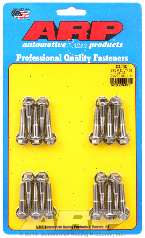 ARP 434-7502 - Chevy LT1 6.2L Valve Cover Hex Stainless Steel Bolt Kit