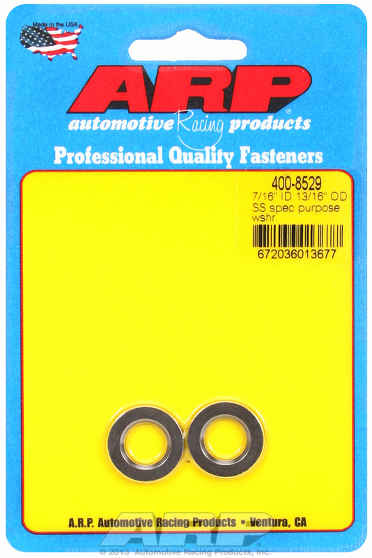 ARP 400-8529 - S/S Flat Washers - 7/16 ID x .812 OD (2)