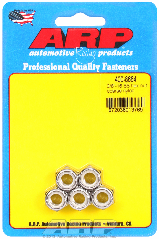 ARP 400-8664 - 3/8-16 SS Coarse Nyloc Hex Nut Kit