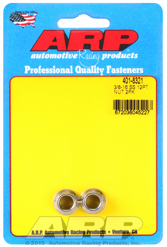 ARP 401-8321 - 3/8-16 SS 12pt Nut Kit