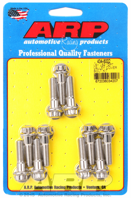 ARP 434-8002 - LS1 LS2 SS 12pt Valley Cover Bolt Kit ARP 434-8002 - LS1 LS2 SS 12pt Valley Cover Bolt Kit