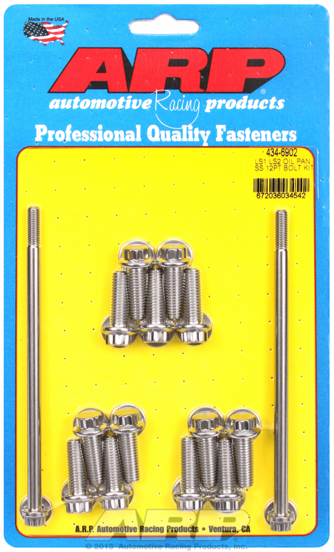 ARP 434-6902 - Chevy LS1 LS2 Stainless Steel 12 Point Oil Pan Bolt Kit ARP 434-6902 - Chevy LS1 LS2 Stainless Steel 12 Point Oil Pan Bolt Kit