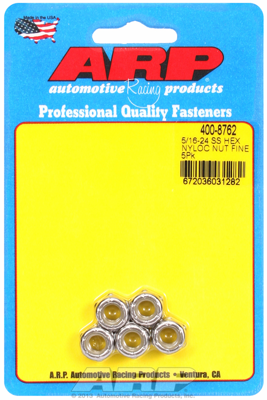 ARP 400-8762 - 5/16-24 SS Fine Nyloc Hex Nut Kit