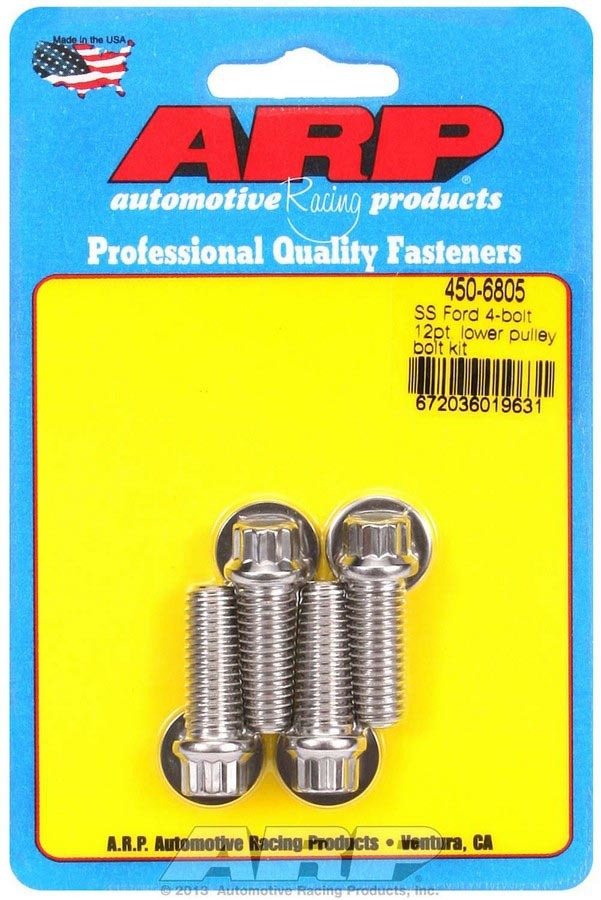 ARP 450-6805 - Ford SS 4-Bolt 12pt Lower Pulley Bolt Kit