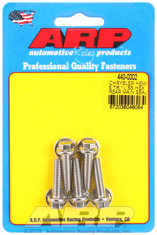 ARP 440-0002 - Chrysler Hemi 5.7/6.1L SS Hex Rear Main Seal Plate Bolt Kit